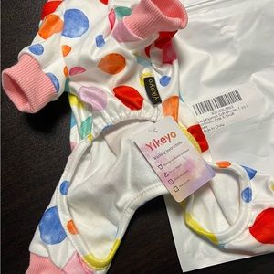 Dog Pajamas Size X-Small Pink Polka Dots